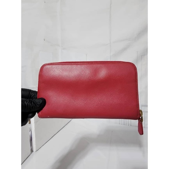 Authentic PRADA Saffiano Leather Zip Wallet  Pink - Picture 3 of 12
